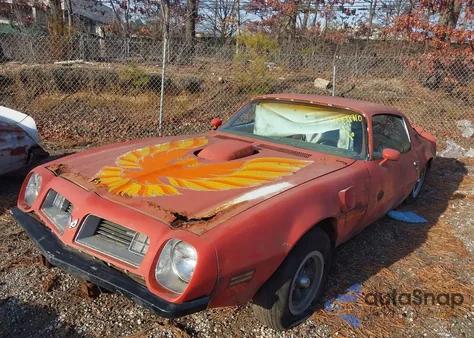 1974 Pontiac Firebird из США, поврежденный, VIN 2W87SHS10323